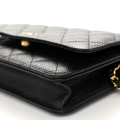 Chanel Caviar Quilted Wallet on Chain WOC Black 11 of 12
