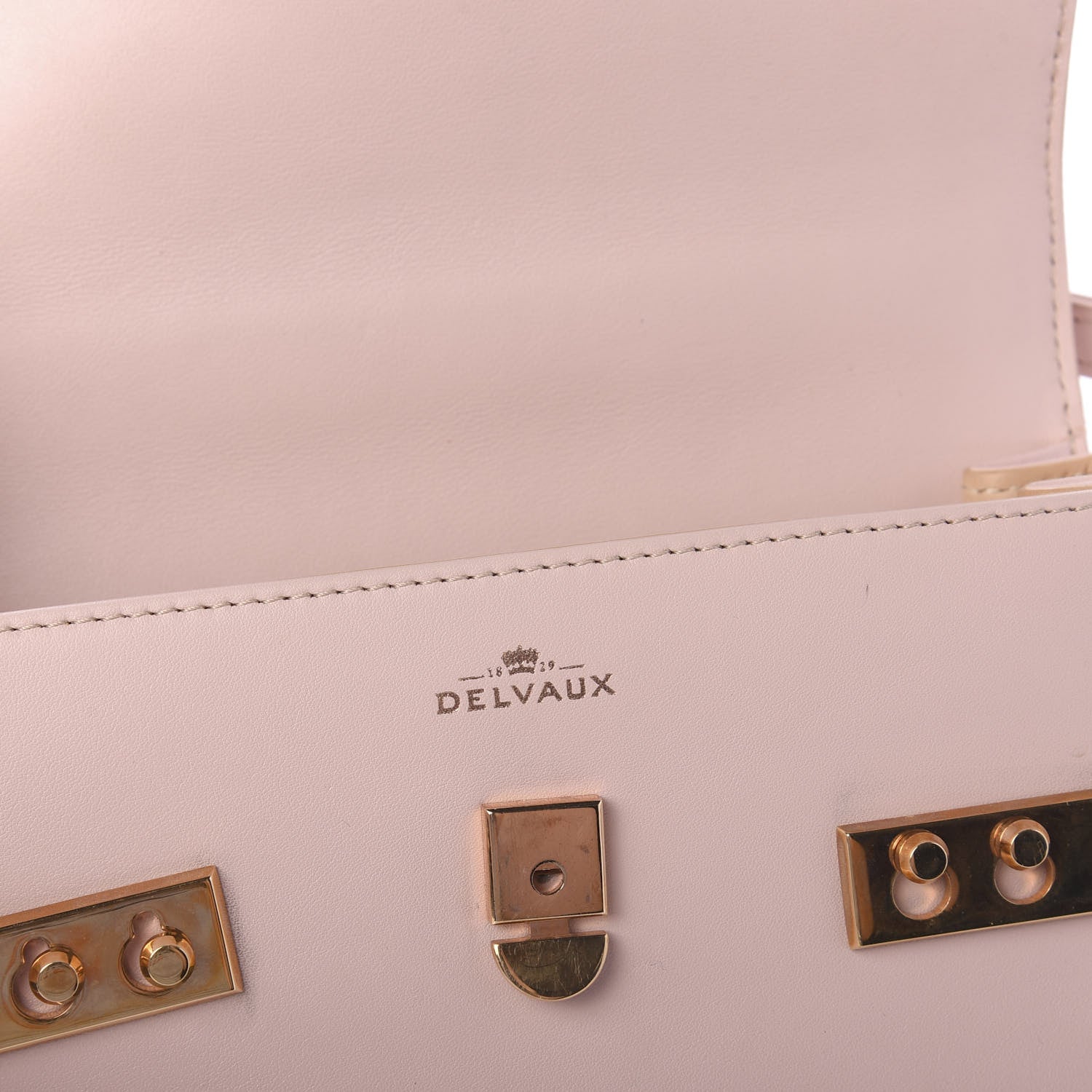 Delvaux Smooth Calfskin Mini Tempete Satchel Pink 9 of 11