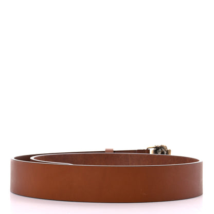 Gucci Calfskin Metal Tiger head Buckle Belt 90 36 Brown 2 of 7