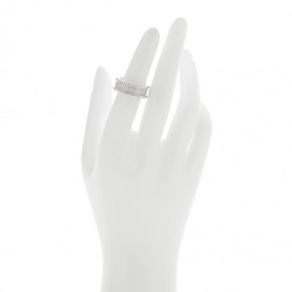 Van Cleef & Arpels 18K White Gold Diamond Perlee 3-Row Ring 51 5.75 2 of 5