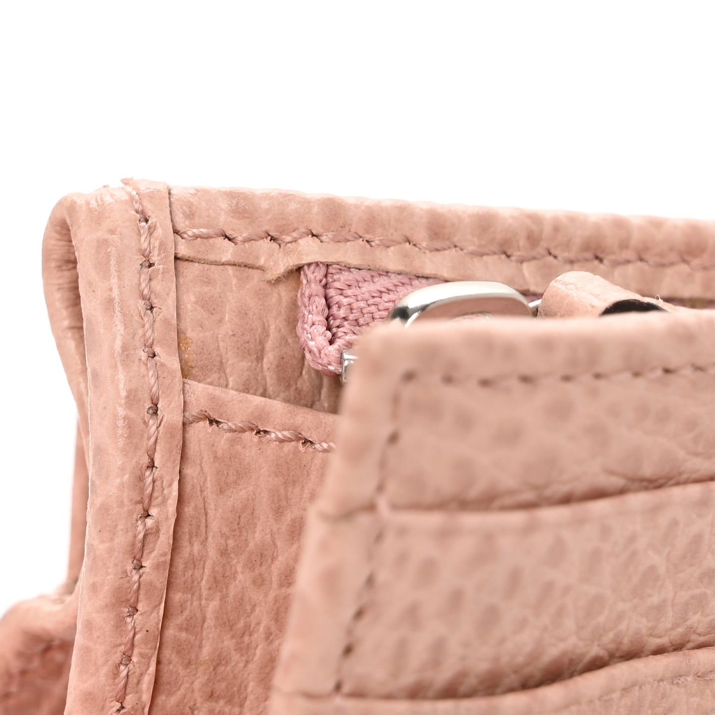 Dollar Calfskin Enamel Monochrome GG Marmont Card Case Perfect Pink