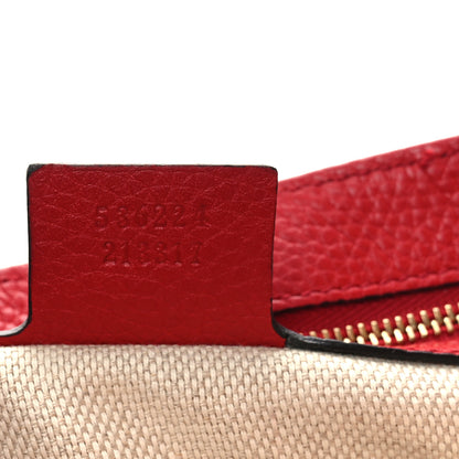 Gucci Pebbled Calfskin Medium Soho Flap Crossbody Vibrant Red 7 of 10