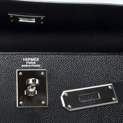 Hermes Epsom Kelly Sellier 32 Black 8 of 10