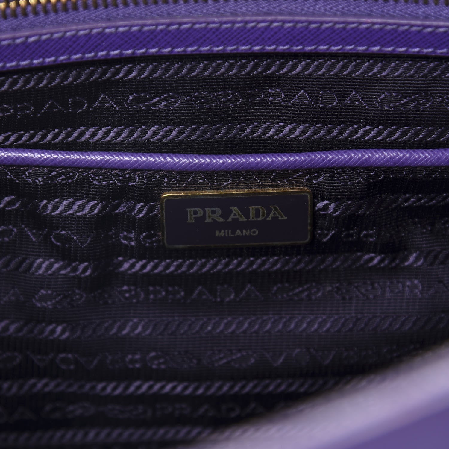 Prada Saffiano Medium Galleria Double Zip Tote Viola 9 of 11