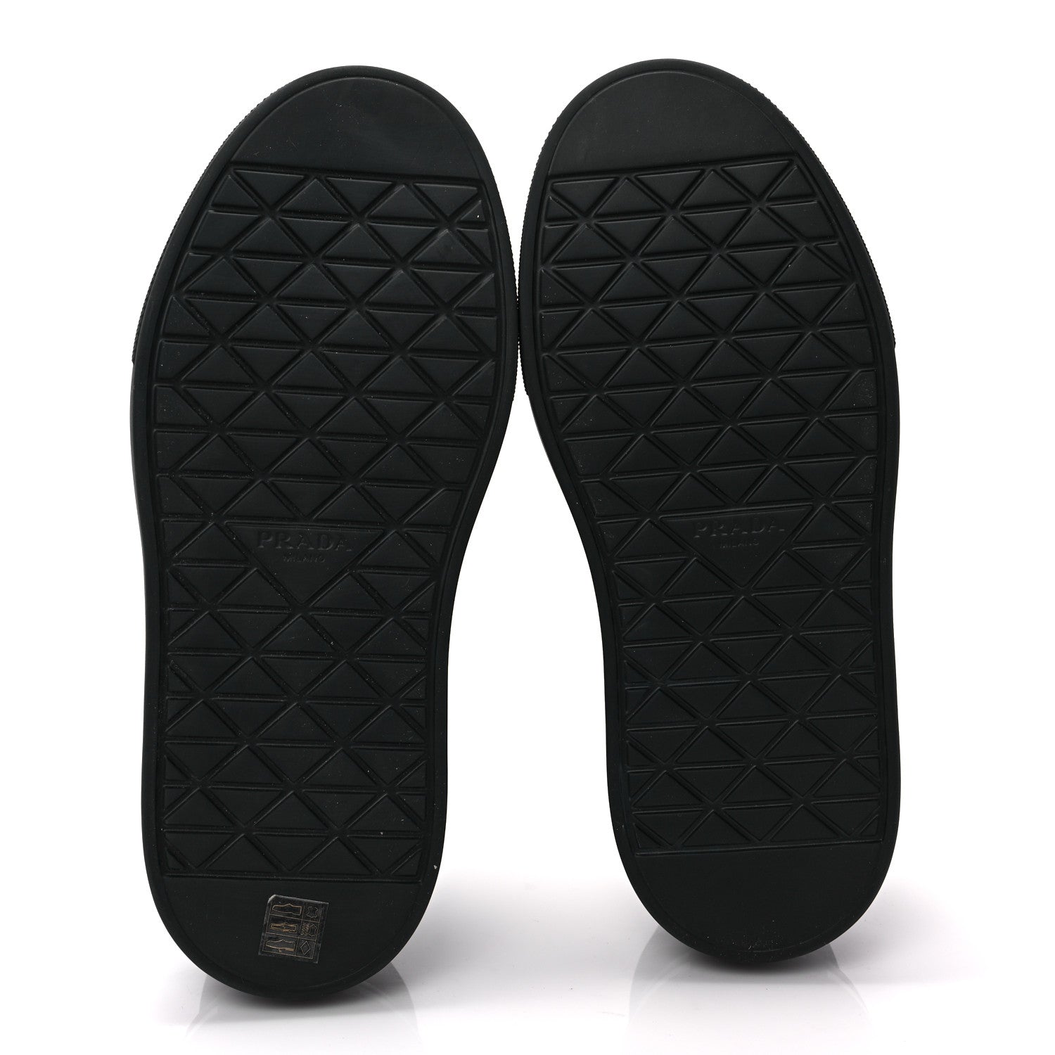 Prada Re-Nylon Spazzolato Rubber Triangle Logo Macro Quilted Mens 35mm Platform Sneakers 8 Black 5 of 8