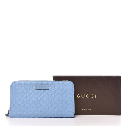 Gucci Microguccissima Zip Around Wallet Mineral Blue 10 of 10