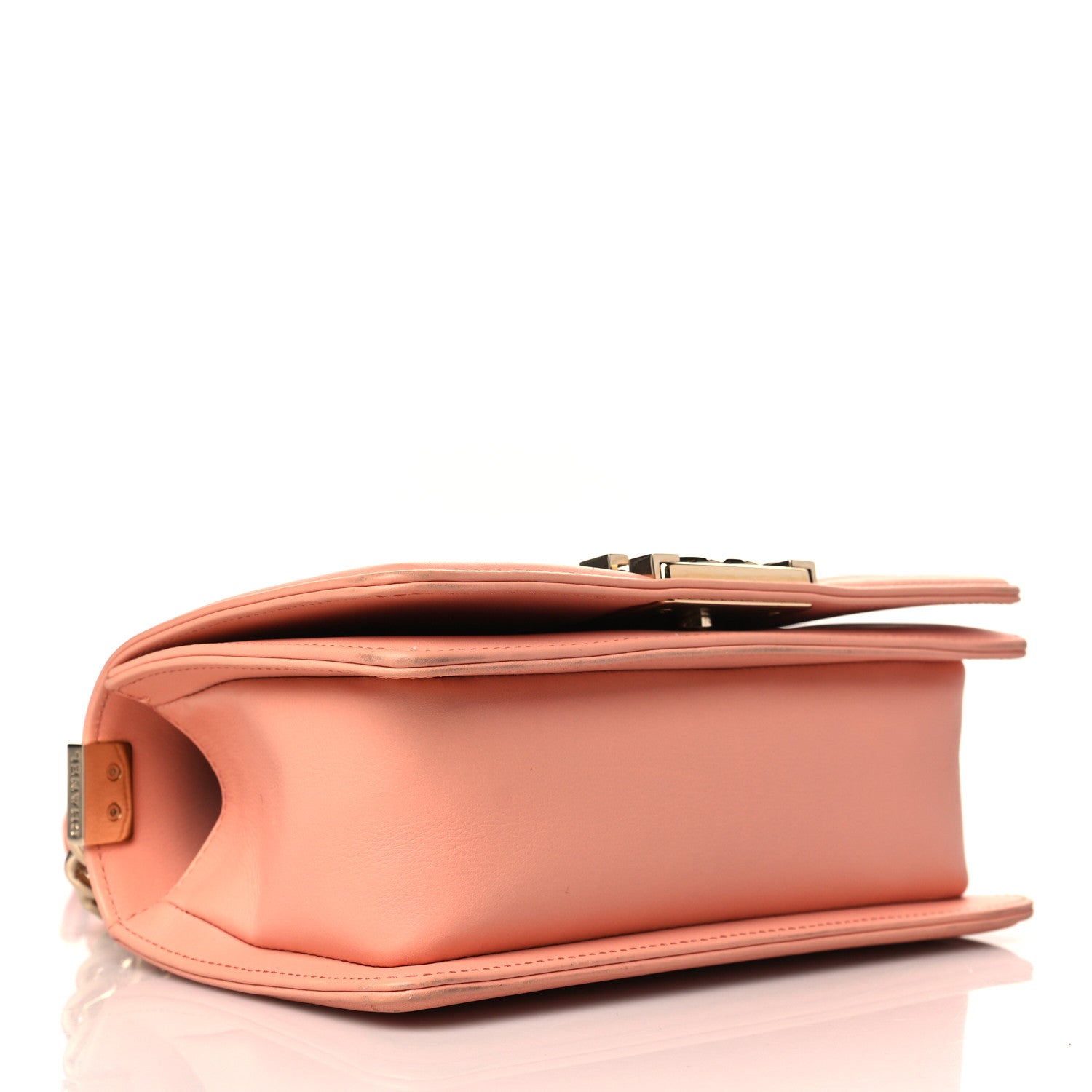 Chanel Calfskin Chevron Quilted Small Boy Flap Light Orange 1 of 12