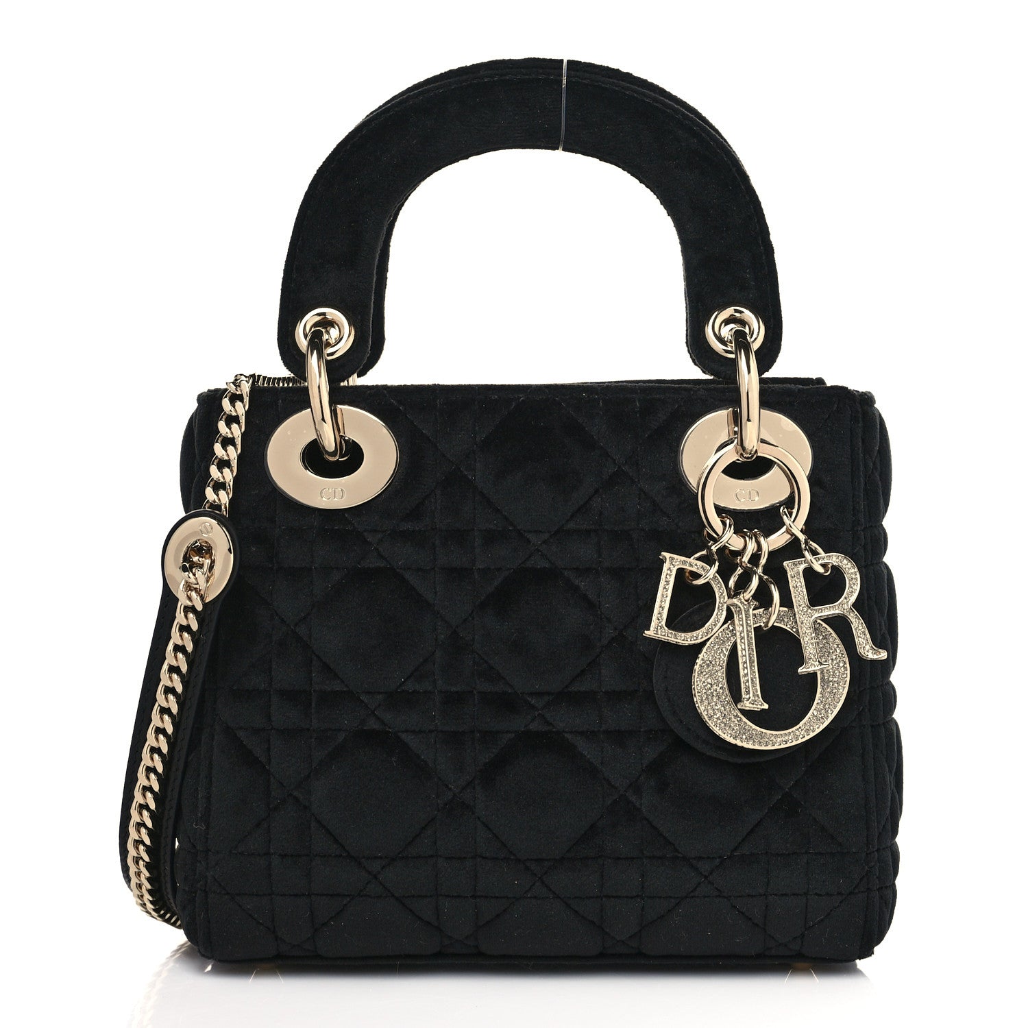 Christian Dior Velvet Mini Lady Dior Black 1 of 11