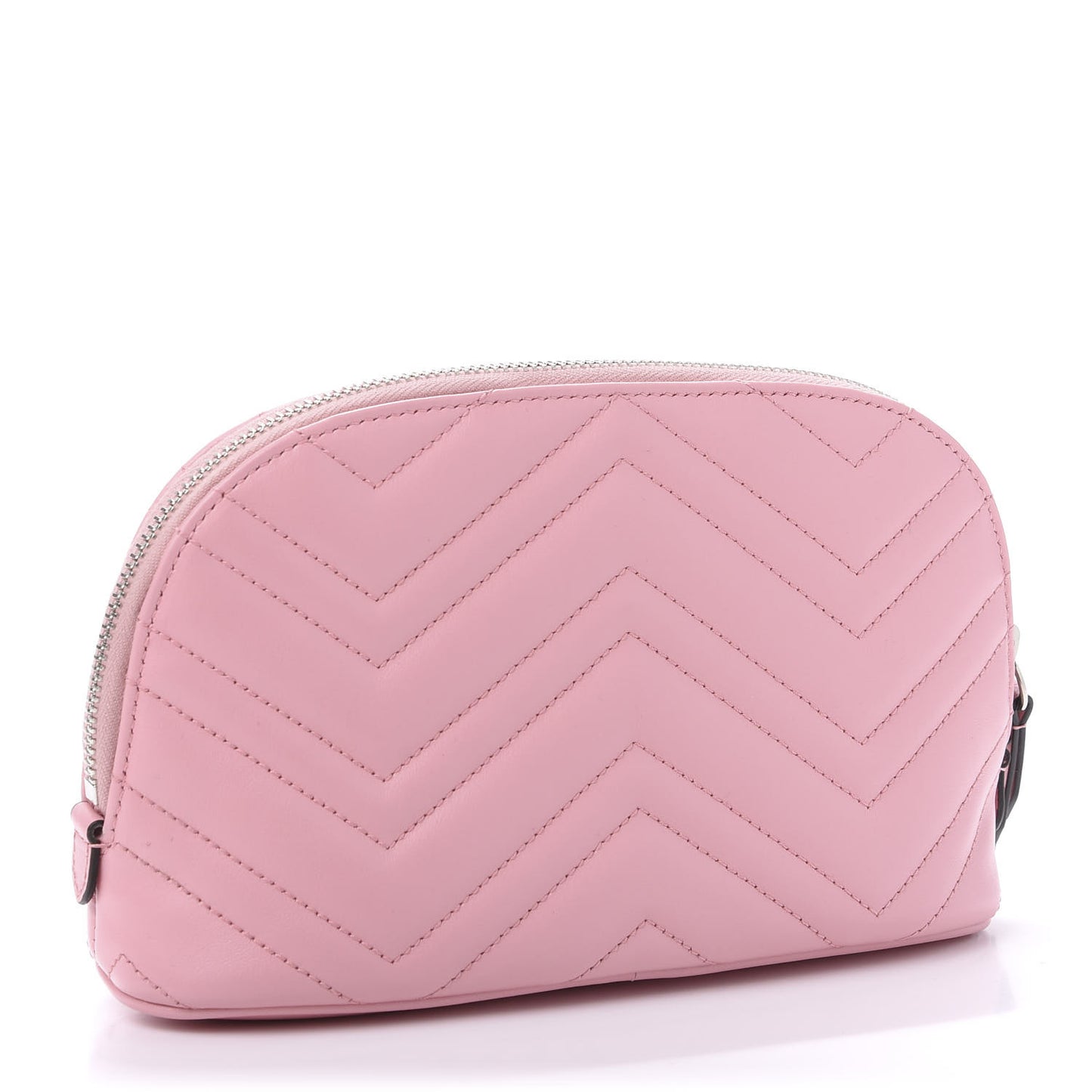 Calfskin Matelasse Large GG Marmont Pouch Cosmetic Case Wild Rose