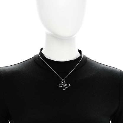 Tiffany Sterling Silver Butterfly Pendant Necklace 2 of 6
