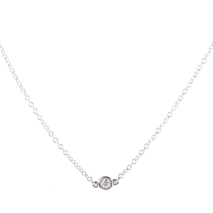 Tiffany Sterling Silver Diamond .09ctw Elsa Peretti Diamonds by the Yard Three Station Necklace 4 of 8