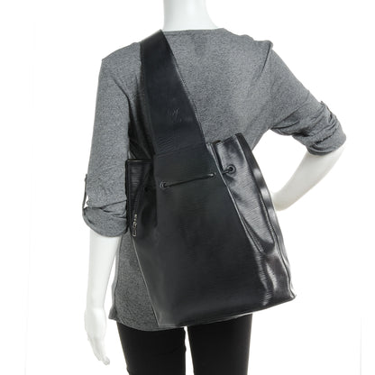 Louis Vuitton Epi Sac a Dos Drawstring Bag Black 2 of 6