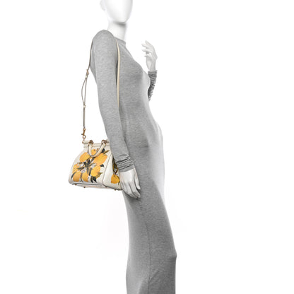 Dolce & Gabbana Dauphine Lemon Print Medium Miss Sicily Satchel White 2 of 17