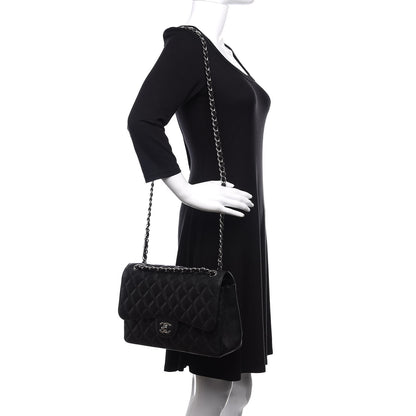 Chanel Caviar Quilted Jumbo Double Flap Black 2 of 13