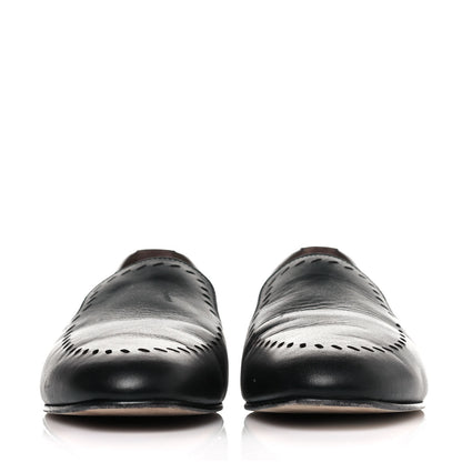 Hermes Calfskin Ovale Moccasin Loafers 38.5 Black 2 of 10