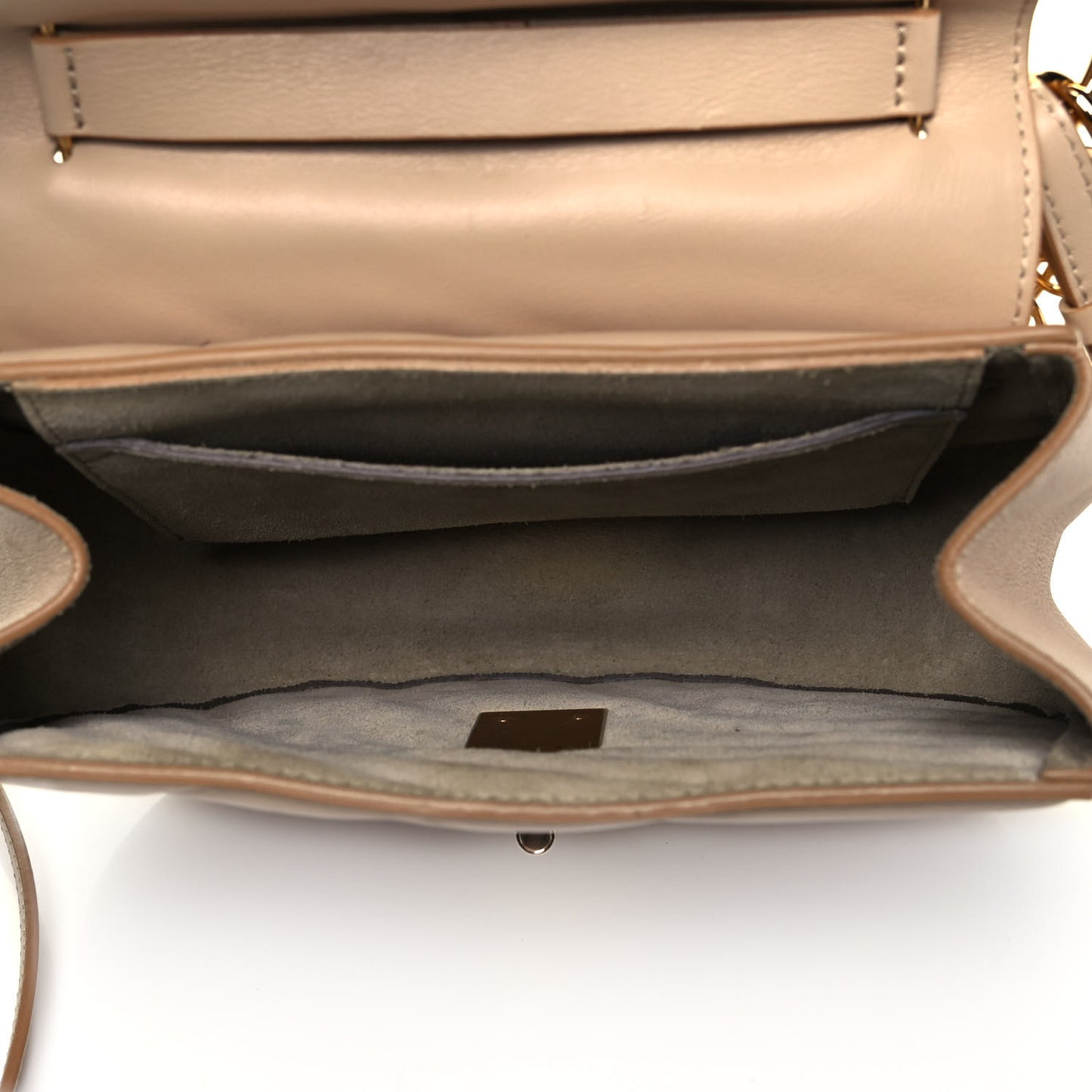 Calfskin Quilted Mini Drew Bijou Shoulder Bag Pearl Beige