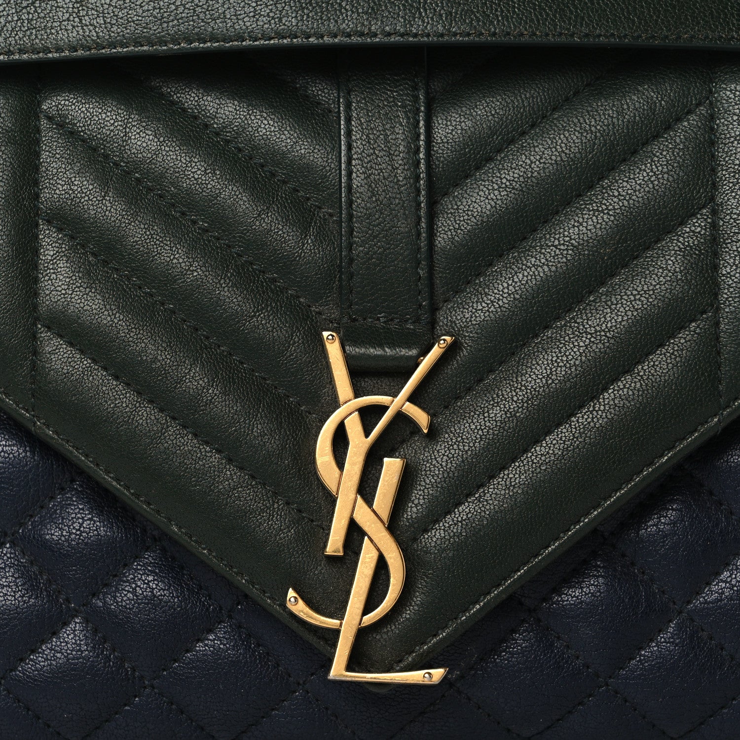 Saint Laurent Sheepskin Tri-Color Tri-Quilt Monogram Medium College Bag 7 of 9