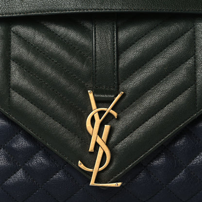 Saint Laurent Sheepskin Tri-Color Tri-Quilt Monogram Medium College Bag 7 of 9