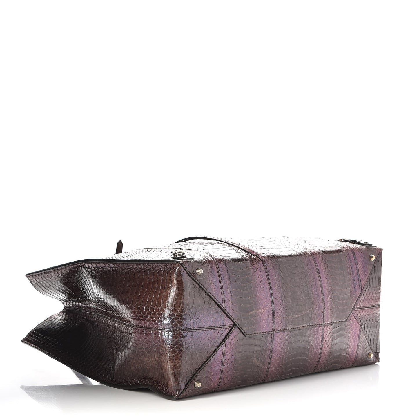 Glazed Elaphe Papier A4 Tote Violet
