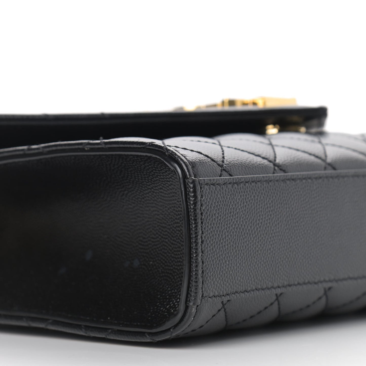 Grain De Poudre Textured Mixed Matelasse Triquilt Medium Monogram Satchel Black