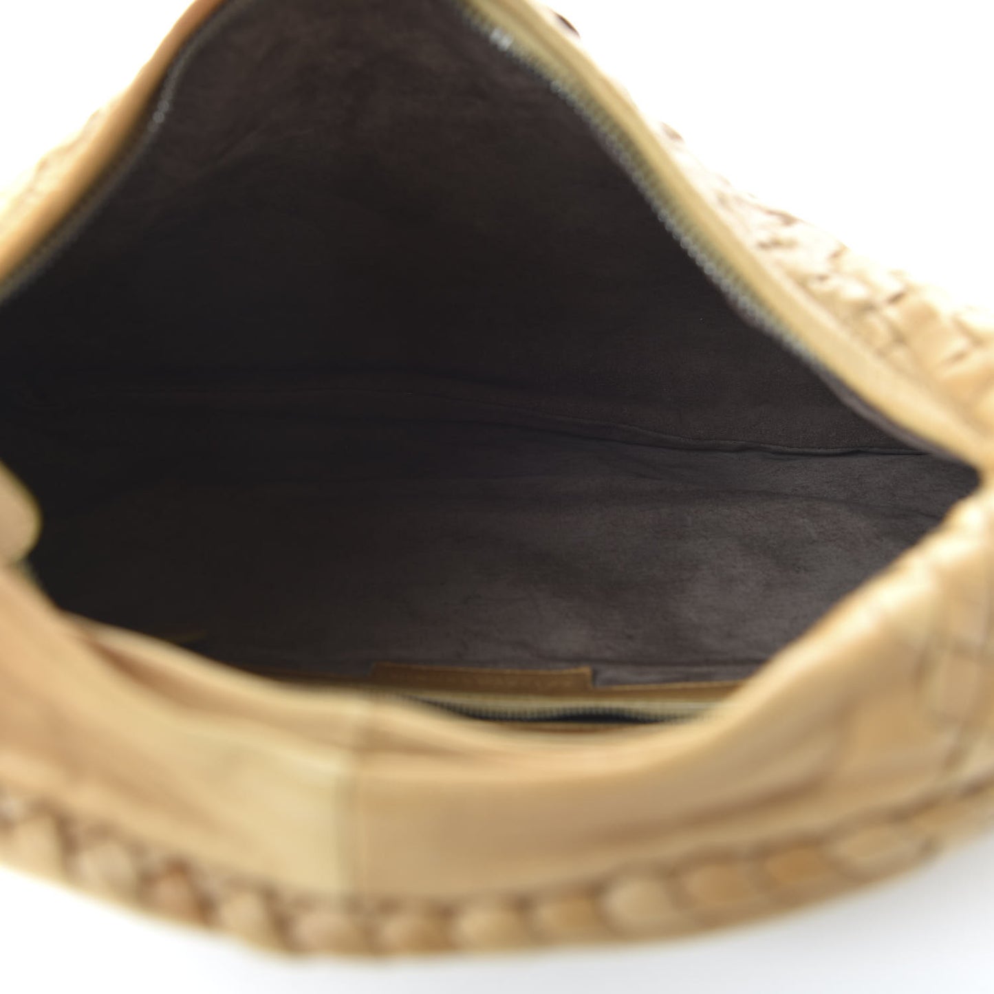 Nappa Intrecciato Medium Nuvolato Veneta Hobo Paille