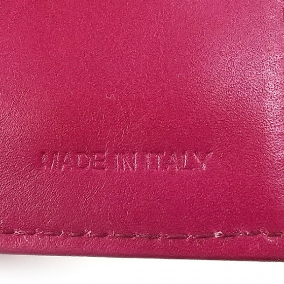 Crocodile Flap Wallet Peonia Fucsia