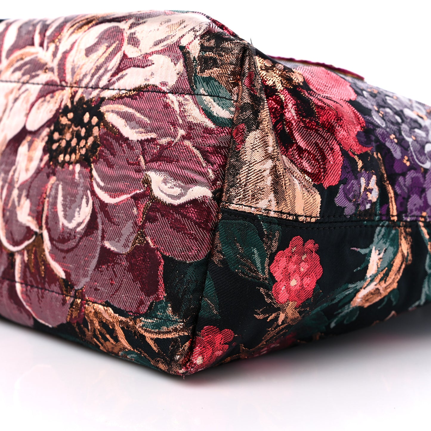 Jacquard Floral Stampa Iguana Amore Tote Black Multicolor