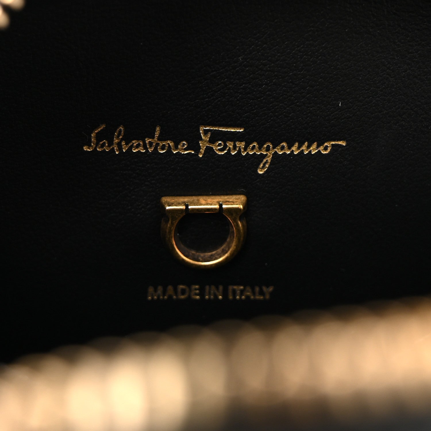 Salvatore Ferragamo Calfskin Travel Camera Crossbody Bag Black 6 of 10