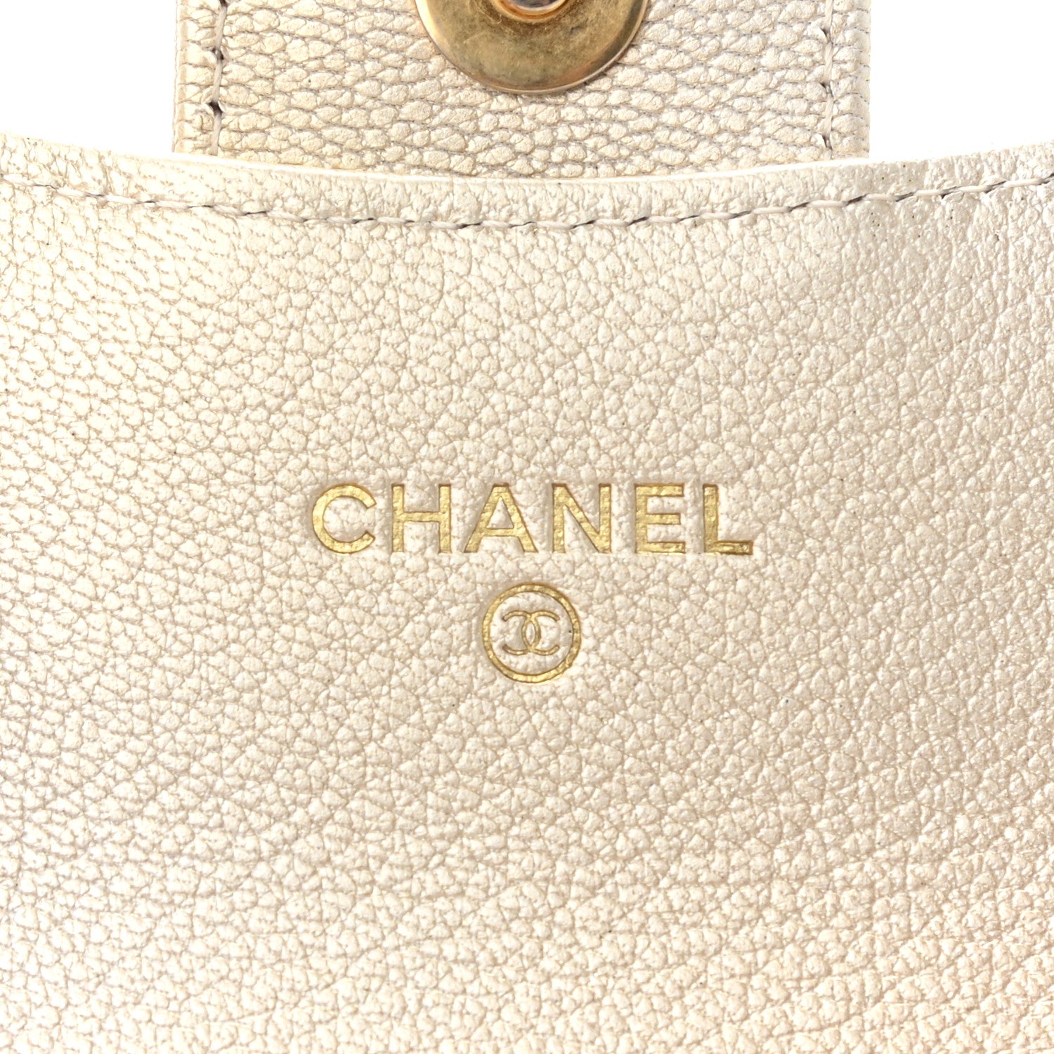 Chanel Metallic Goatskin Quilted Ombre Classic Clutch With Chain Beige 6 of 11