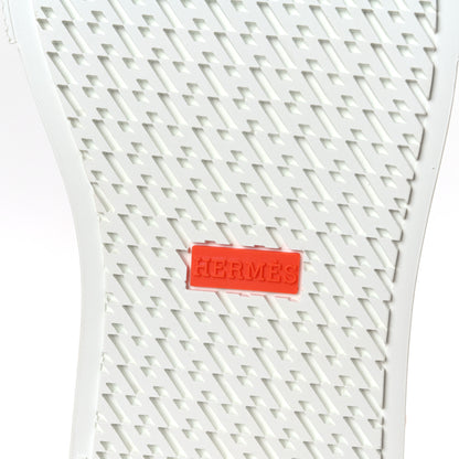 Hermes Calfskin Canvas Day Sneakers 36 Prunoir White 8 of 9