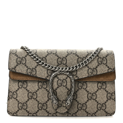 Gucci GG Supreme Monogram Super Mini Dionysus Shoulder Bag Taupe 1 of 10