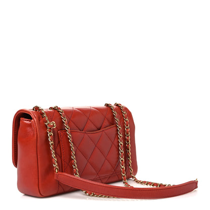 Chanel Lambskin Quilted Small Single Flap Red 3 of 10