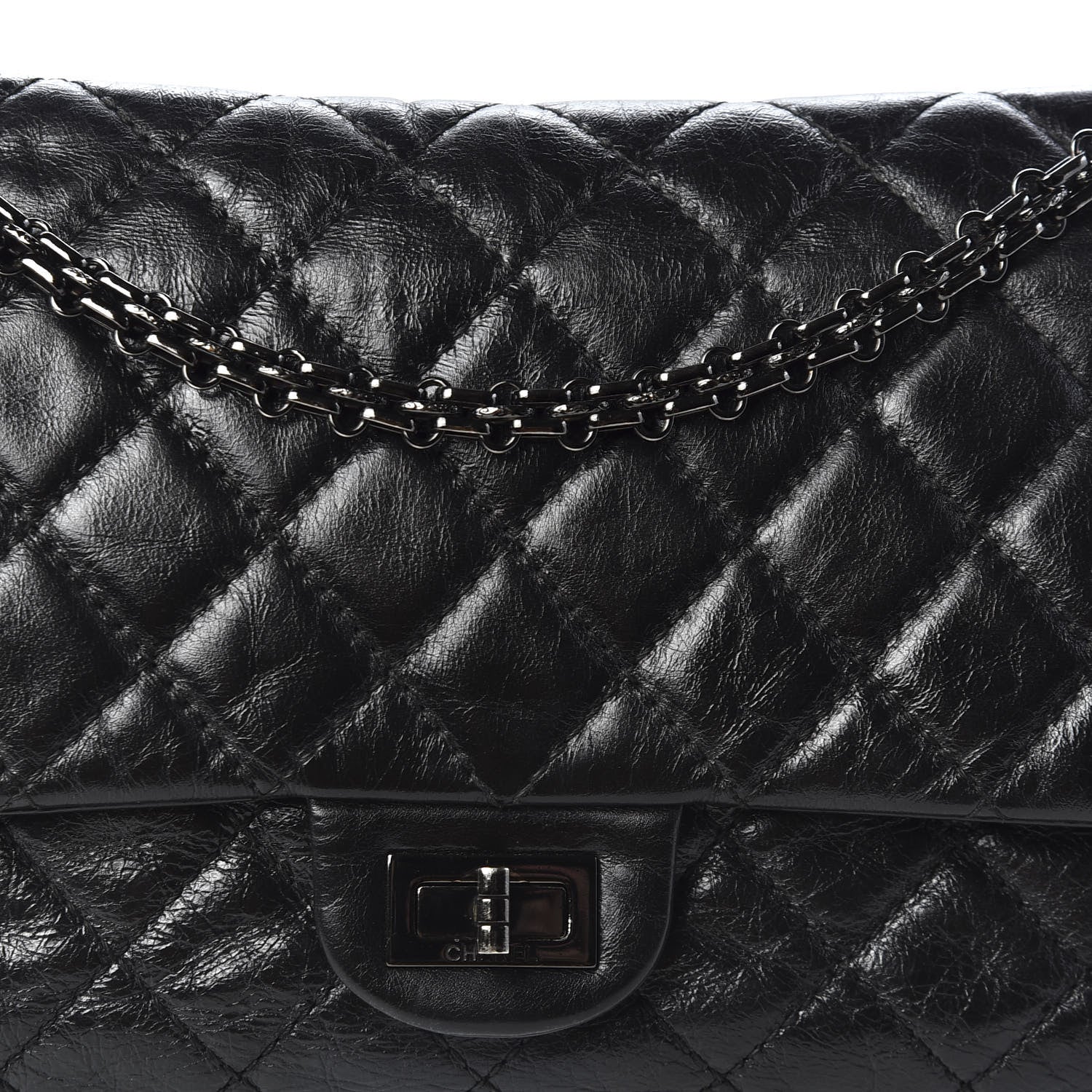 Chanel Aged Calfskin Quilted 2.55 Reissue 226 Flap So Black 9 of 9