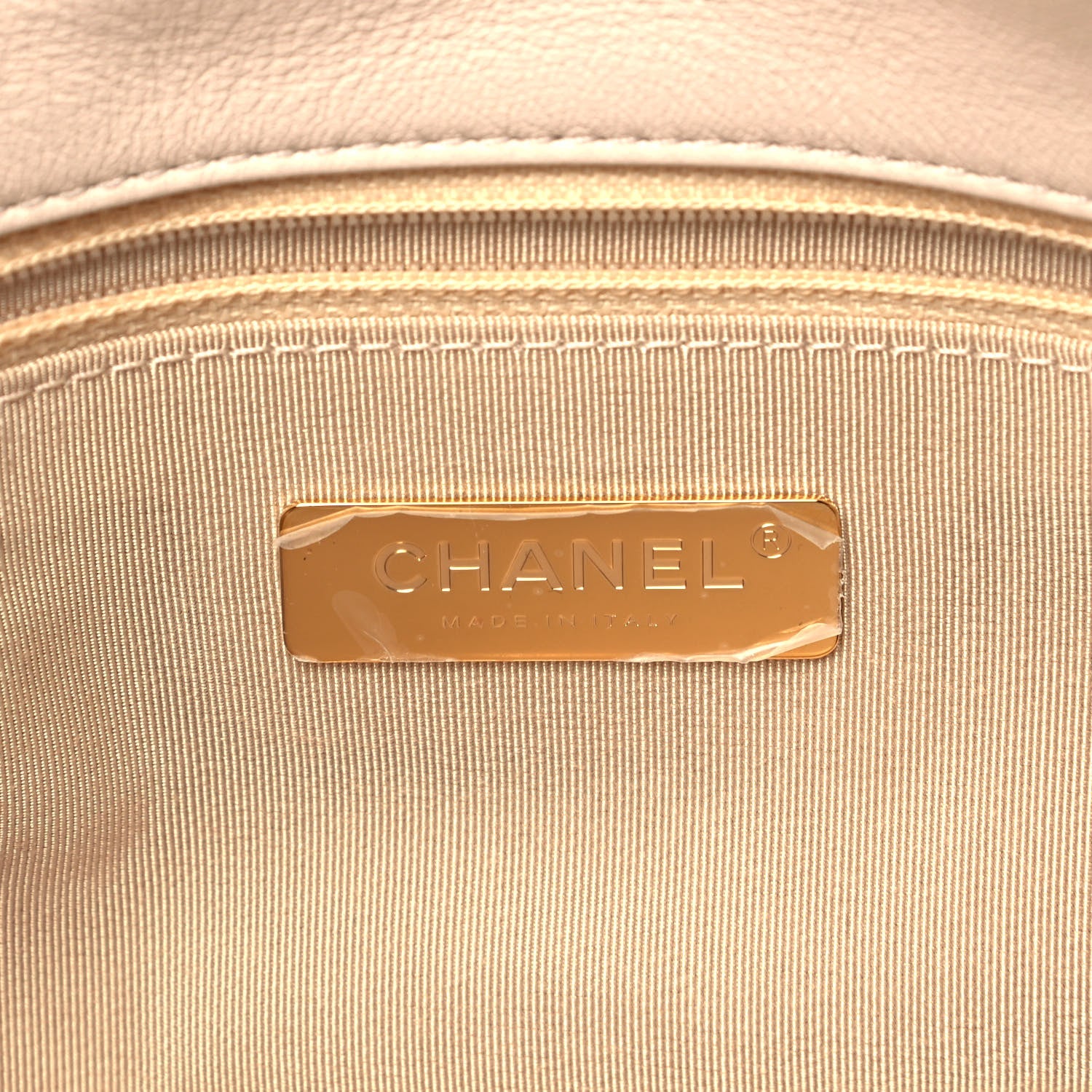 Chanel Lambskin Quilted Medium Chanel 19 Flap Light Beige 6 of 9