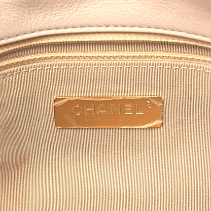 Chanel Lambskin Quilted Medium Chanel 19 Flap Light Beige 6 of 9