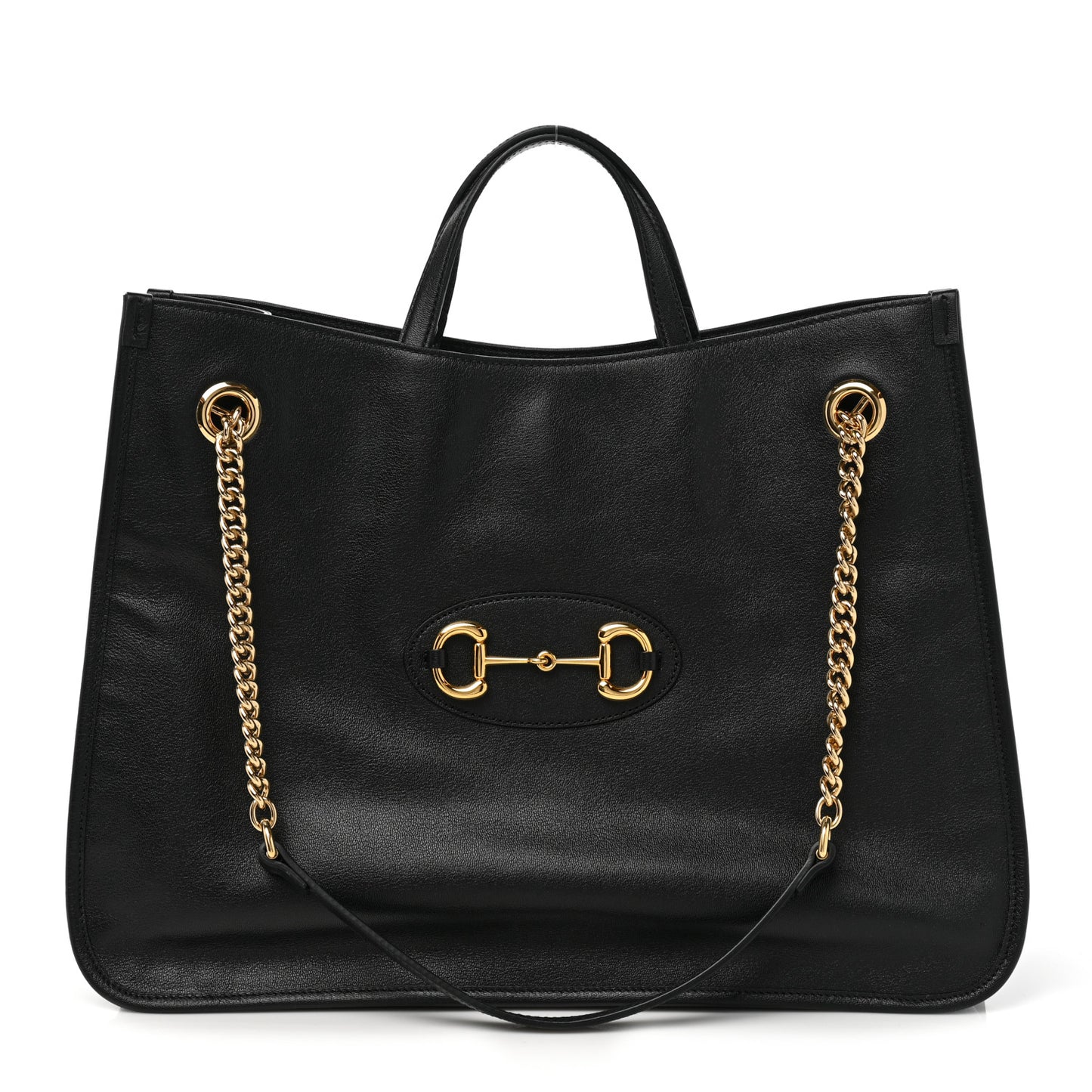 Calfskin Large Horsebit 1955 Tote Bag Black