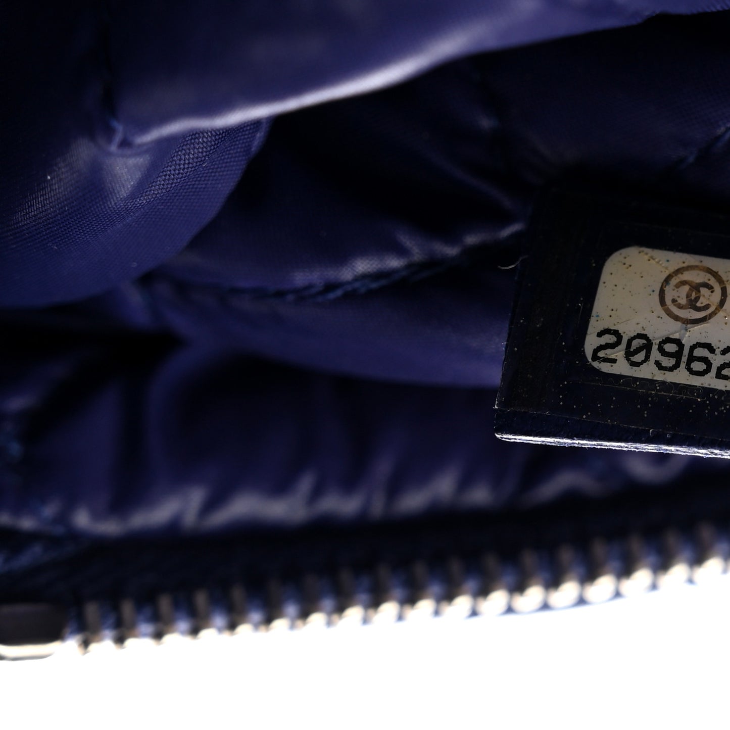 Lambskin Quilted CC Beauty Clutch Blue