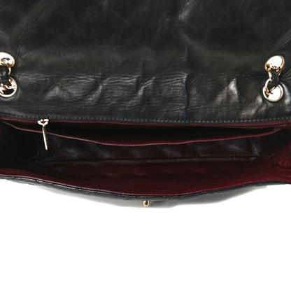 Chanel Washed Lambskin Quilted Maxi Single Flap Black 5 of 16