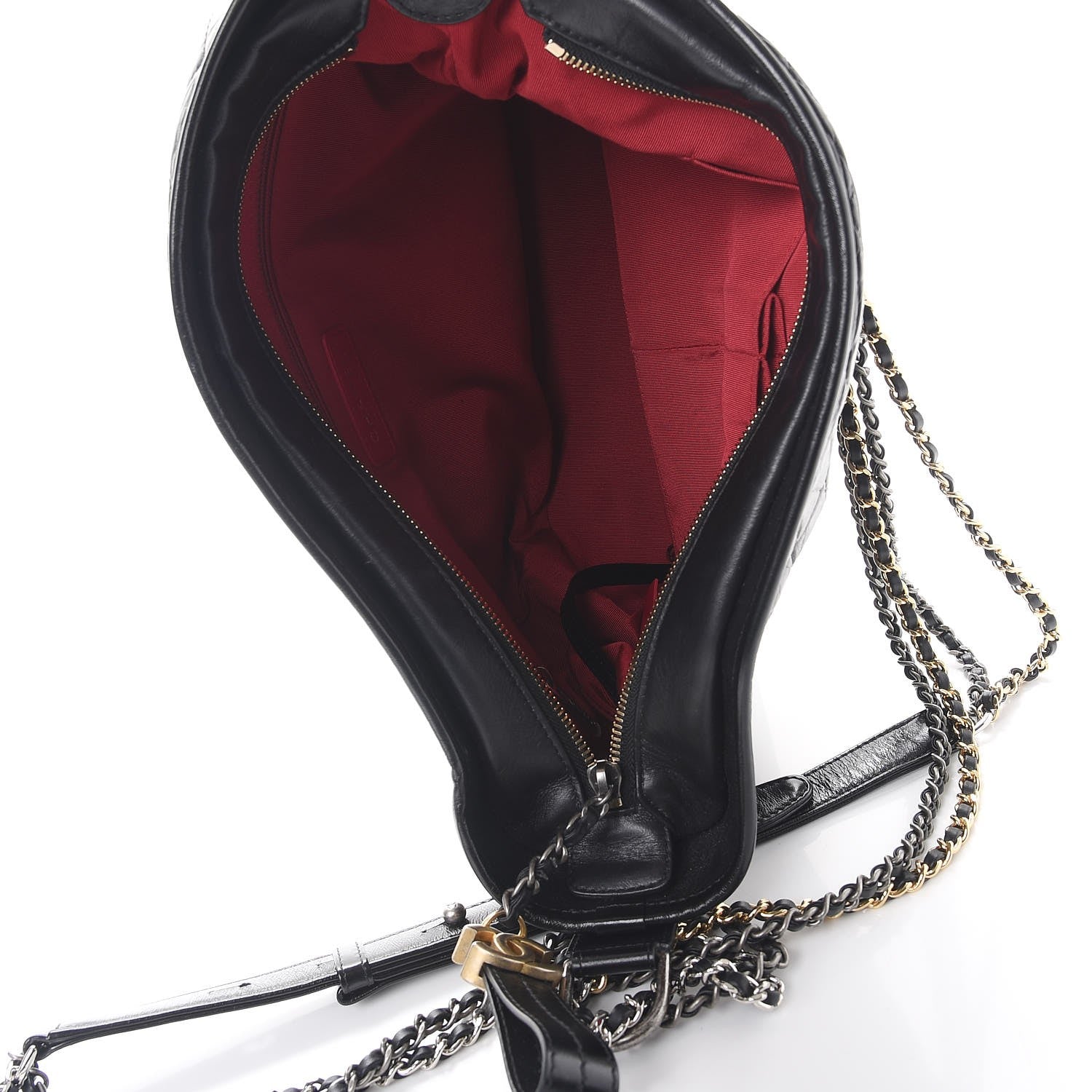 Chanel Aged Calfskin Quilted Large Gabrielle Hobo Black 6 of 12