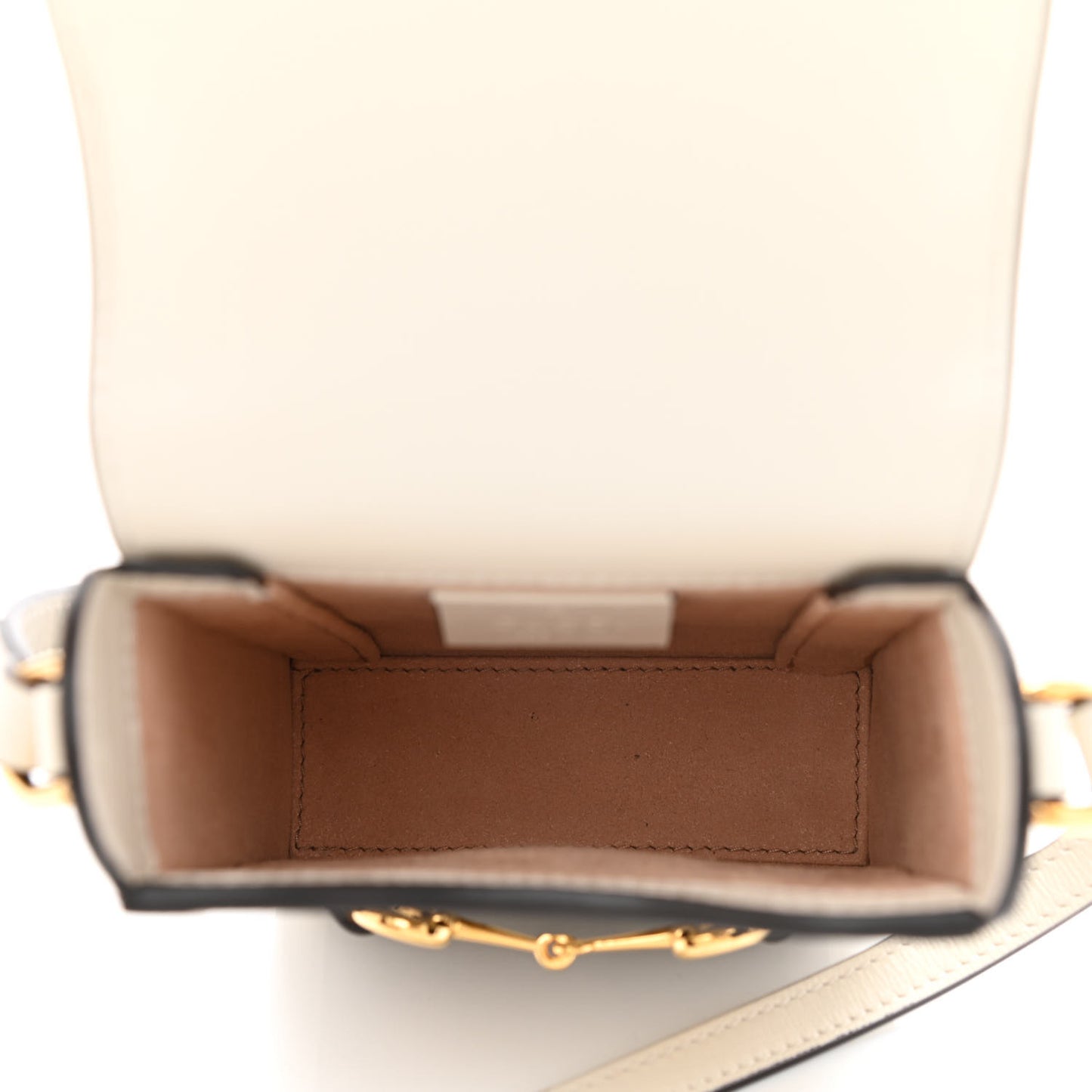 GG Supreme Monogram Azalea Calfskin Mini Horsebit 1955 Crossbody Bag Beige Ebony Mystic White