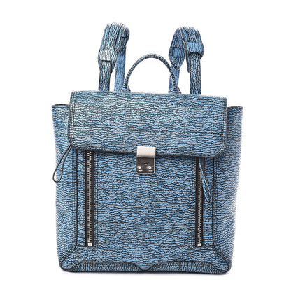 3.1 Phillip Lim 3.1 Textured Calfskin Pashli Backpack Black Blue 1 of 8