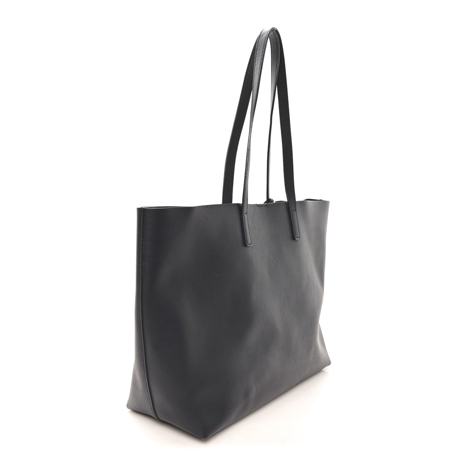 Saint Laurent Calfskin Large Shopping Tote Navy 4 of 12