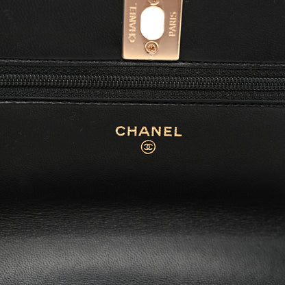 Chanel Lambskin Quilted Trendy CC Wallet On Chain WOC Black 6 of 14