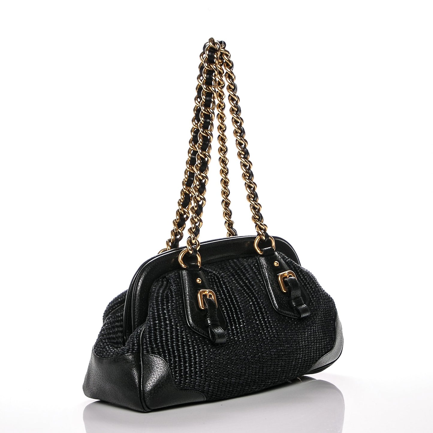 Paglia Cinghiale Frame Tote Black