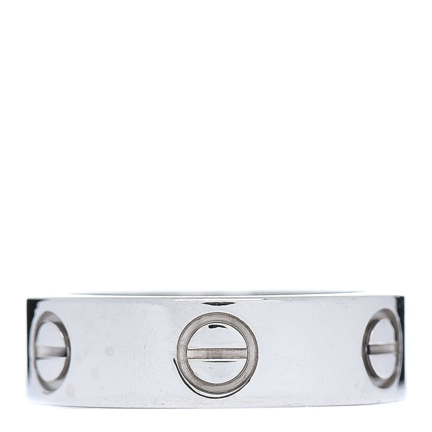 Cartier 18K White Gold 5.5mm LOVE Ring 51 5.75 1 of 6