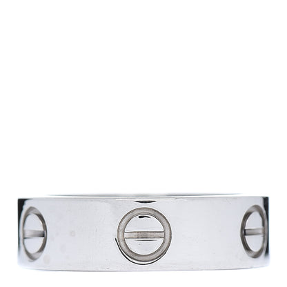 Cartier 18K White Gold 5.5mm LOVE Ring 51 5.75 1 of 6