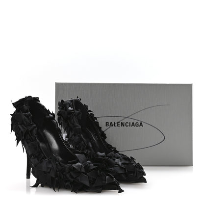 Balenciaga Satin Pointed Marie A Bows All Over 110mm Pumps 35 Black 9 of 9