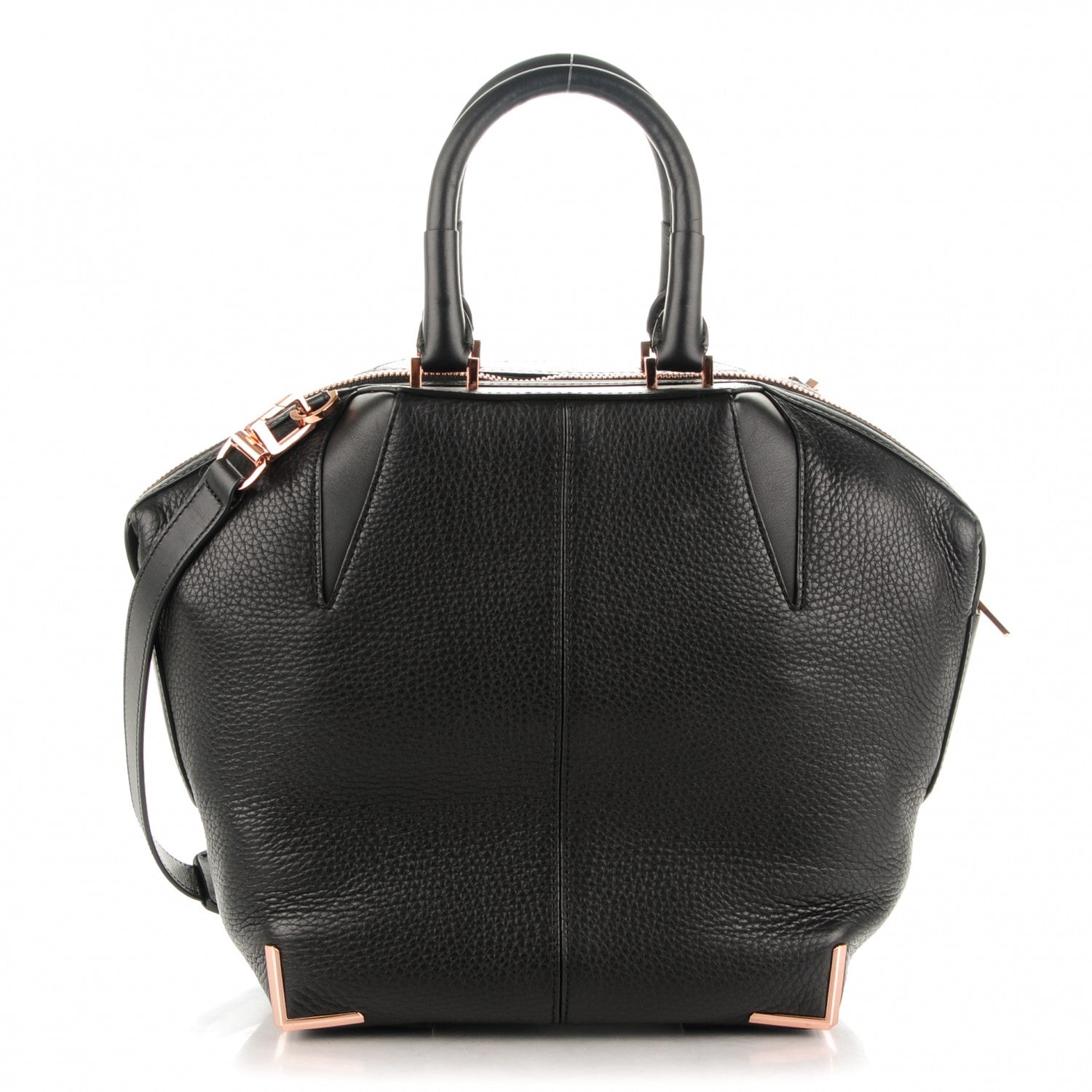 Alexander Wang Pebbled Calfskin Small Emile Soft Black Rose Gold Hardware 1 of 8