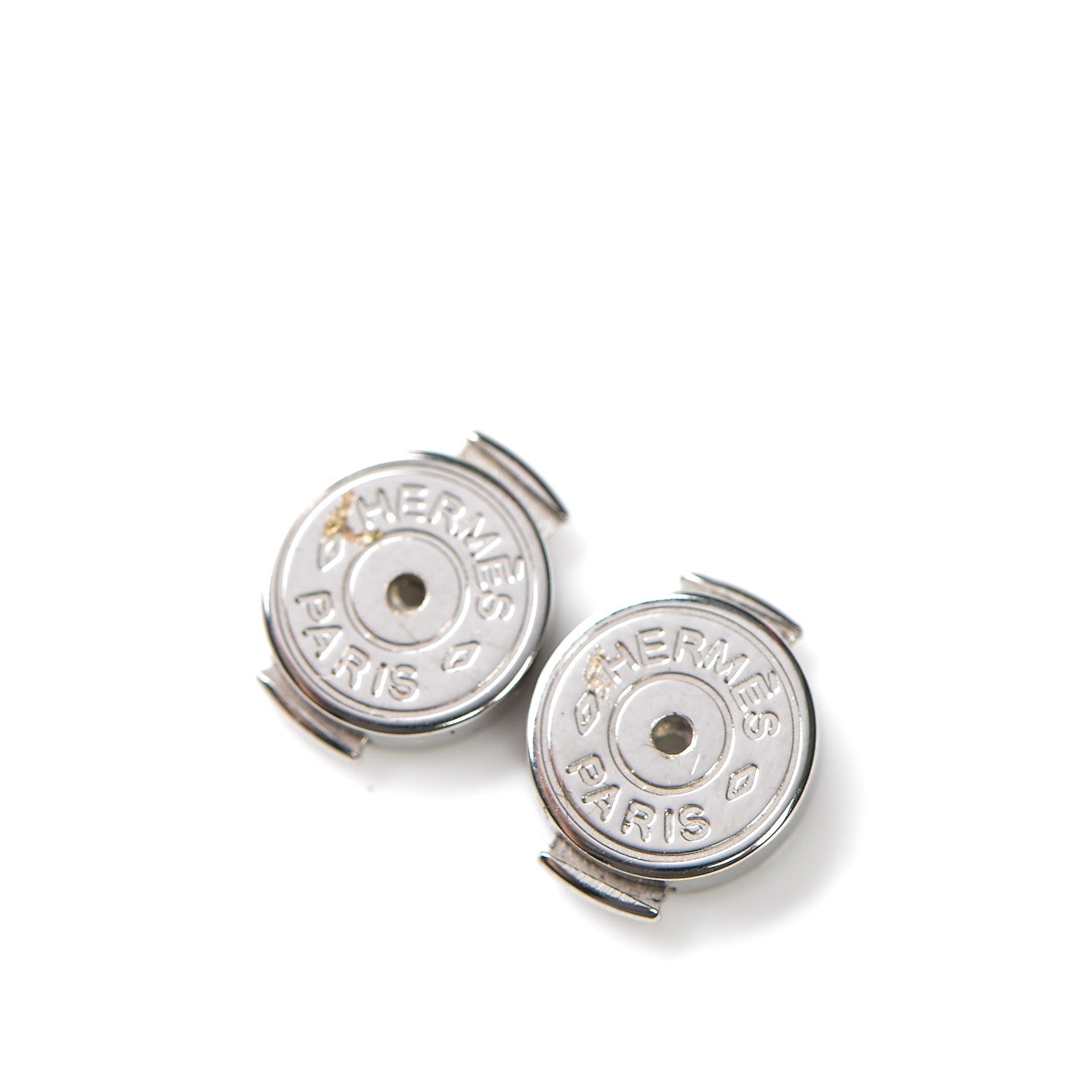 Hermes Palladium Lacquered Cage d'H Earrings 6 of 6