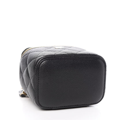 Chanel Caviar Quilted Mini Vanity Case With Chain Black 4 of 9